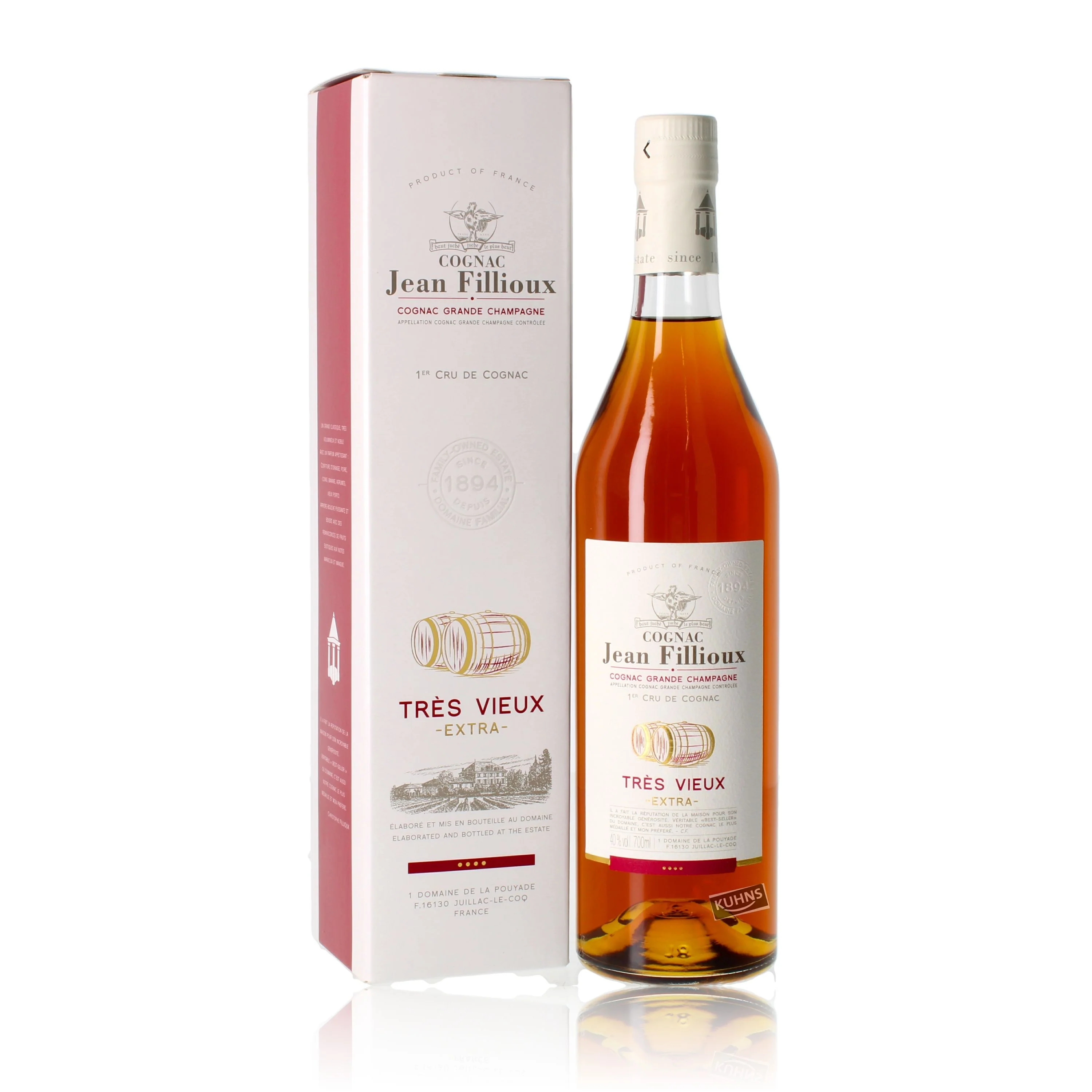 Jean Fillioux Trés Vieux Extra Cognac 0,7l, alc. 40 Vol.-%